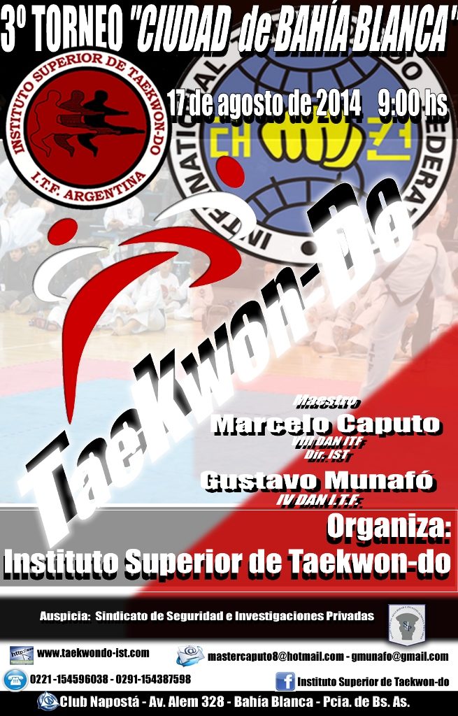 Taekwondo - Tercer Torneo Ciudad de Bahia Blanca - 17-08-2014