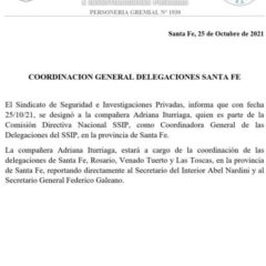 Coordinación General Delegaciones en Provincia de Santa Fe
