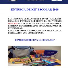 Entrega de kit escolar año 2019