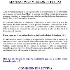 Suspensión de medidas de fuerza