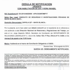 Audiencia Conciliación Obligatoria c/ CAESI