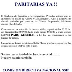 Estado de Alerta y Movilización por Paritarias