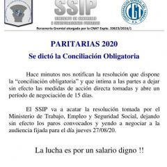 Paritarias 2020 – Conciliación obligatoria