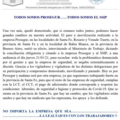 PROSEGUR – Audiencia con Ministerio de Trabajo de la Nación