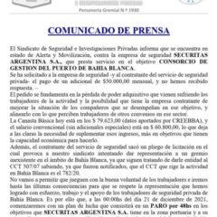 Estado de Alerta y Movilización contra SECURITAS