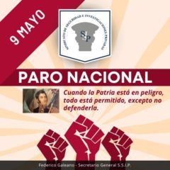 El SSIP se suma al Paro General del 9 de mayo