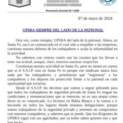 UPSRA nuevamente del lado de la patronal