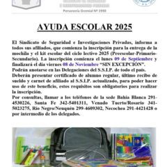 Ayuda Escolar 2025 – ÚLTIMOS DÍAS DE INSCRIPCIÓN