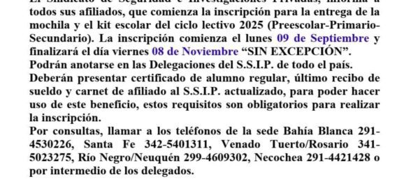 Ayuda Escolar 2025 – ÚLTIMOS DÍAS DE INSCRIPCIÓN