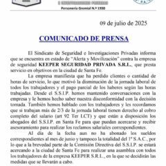 Alerta y Movilización contra Keeper Seguridad Privada S.R.L.