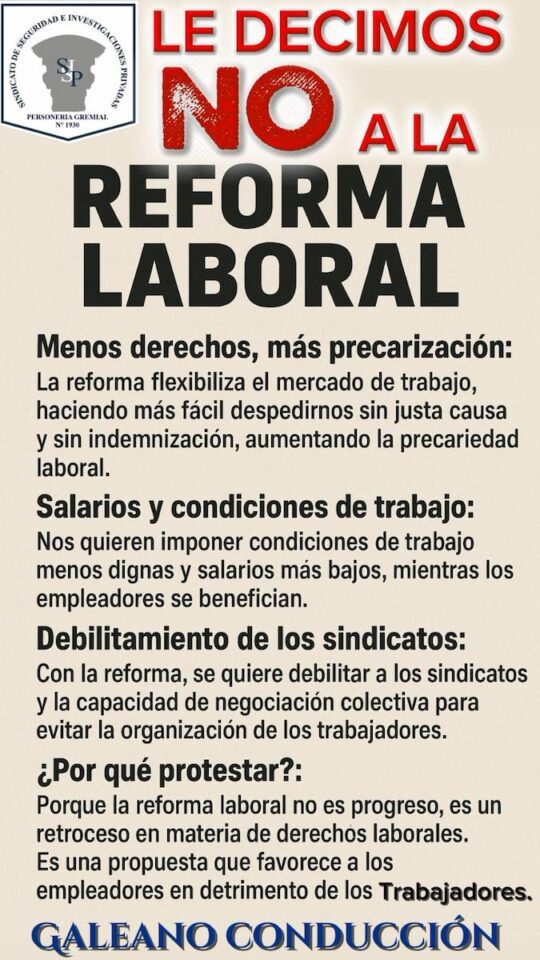 Le decimos NO a la reforma laboral