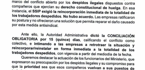 El Ministerio de Trabajo ordena la reincorporación de trabajadores despedidos ilegalmente