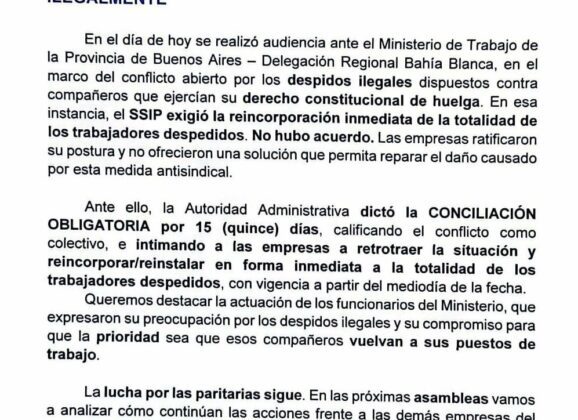 El Ministerio de Trabajo ordena la reincorporación de trabajadores despedidos ilegalmente