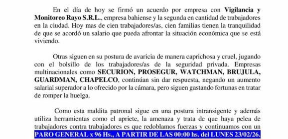 Seguimos en la lucha por un salario digno