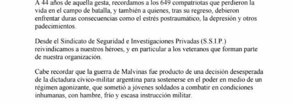 Día del Veterano y de los Caídos en Malvinas: memoria, homenaje y soberanía