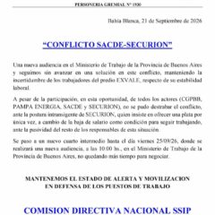 Seguimos sin una solución en el conflicto SACDE–Securion y mantenemos el estado de alerta