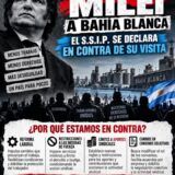 Expresamos nuestra posición ante la visita del presidente Milei a Bahía Blanca